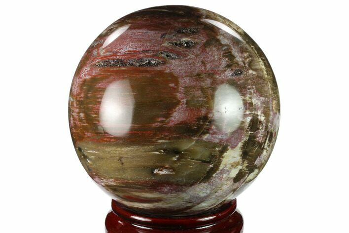 Colorful Petrified Wood Sphere - Madagascar #133867